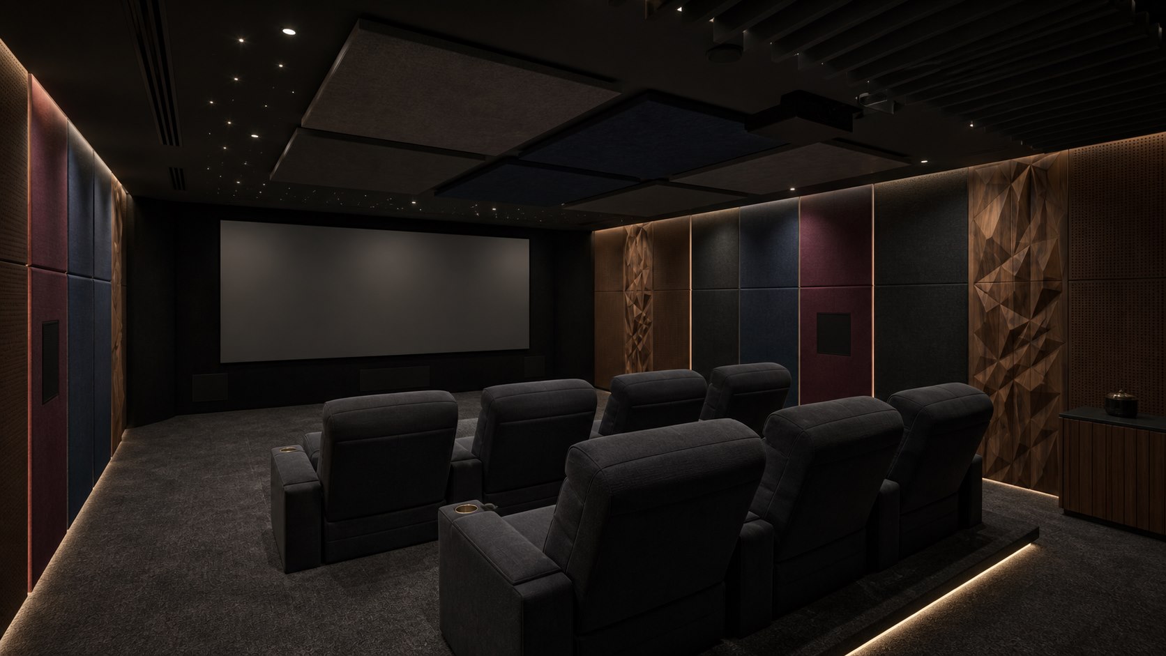 Private home cinemas acoustic design scene